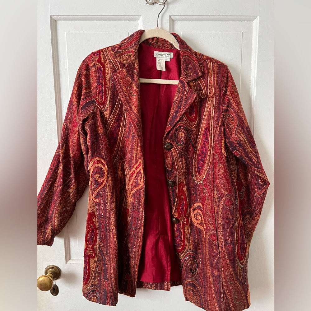 Coldwater creek embroidered boho jacket